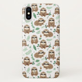 Niedliches Sloth-Muster Case-Mate iPhone Hülle (Rückseite)