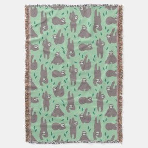 Niedliches Sloth-Muster Decke