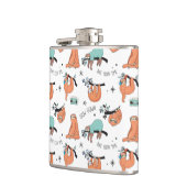 Niedliches Sloth-Muster Flachmann (Links)