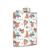 Niedliches Sloth-Muster Flachmann (Rechts)