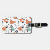 Niedliches Sloth-Muster Gepäckanhänger (Vorderseite horizontal)