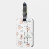 Niedliches Sloth-Muster Gepäckanhänger (Rückseite vertikal)