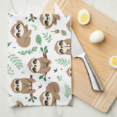 Niedliches Sloth-Muster Geschirrtuch (Viertel Falte)