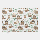 Niedliches Sloth-Muster Geschirrtuch (Horizontal)