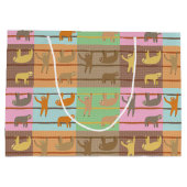 Niedliches Sloth-Muster Große Geschenktüte (Rückseite)