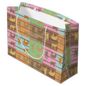 Niedliches Sloth-Muster Große Geschenktüte (Rückseite Schrägansicht)