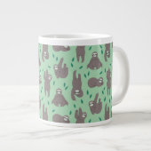 Niedliches Sloth-Muster Jumbo-Tasse (Vorderseite Rechts)
