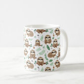 Niedliches Sloth-Muster Kaffeetasse (VorderseiteRechts)