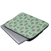 Niedliches Sloth-Muster Laptopschutzhülle (Vorne Knopf)
