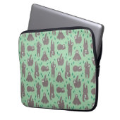 Niedliches Sloth-Muster Laptopschutzhülle (Vorderseite Links)