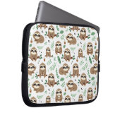 Niedliches Sloth-Muster Laptopschutzhülle (Vorne Rechts)