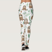 Niedliches Sloth-Muster Leggings (Rückseite)