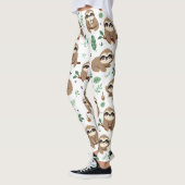 Niedliches Sloth-Muster Leggings (Links)