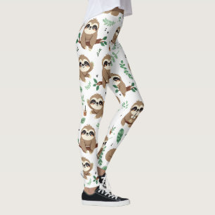 Niedliches Sloth-Muster Leggings