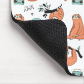 Niedliches Sloth-Muster Mousepad (Ecke)