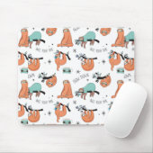 Niedliches Sloth-Muster Mousepad (Mit Mouse)