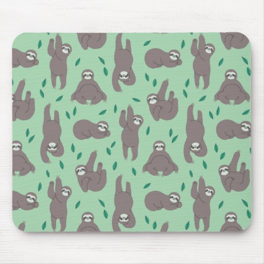 Niedliches Sloth-Muster Mousepad (Vorne)