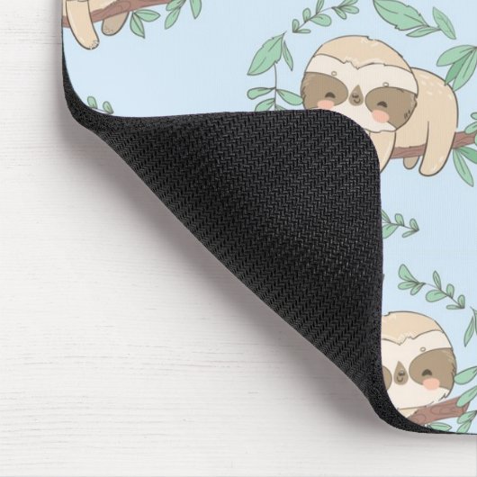 Niedliches Sloth-Muster Mousepad (Ecke)