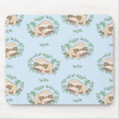 Niedliches Sloth-Muster Mousepad (Vorne)