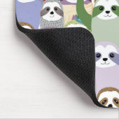 Niedliches Sloth-Muster Mousepad (Ecke)