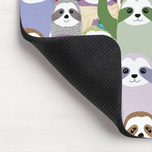 Niedliches Sloth-Muster Mousepad (Ecke)