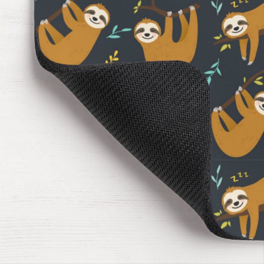 Niedliches Sloth-Muster Mousepad (Ecke)