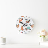 Niedliches Sloth-Muster Runde Wanduhr (Zuhause)