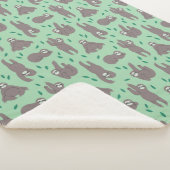 Niedliches Sloth-Muster Sherpadecke (3/4)