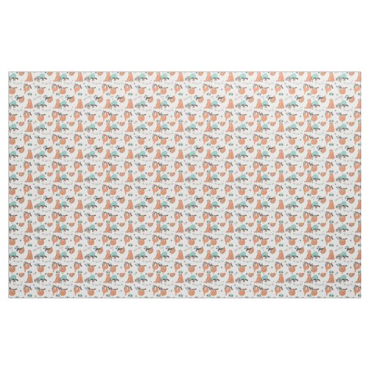 Niedliches Sloth-Muster Stoff (Fat Quarter (45,7 x 55,9 cm))