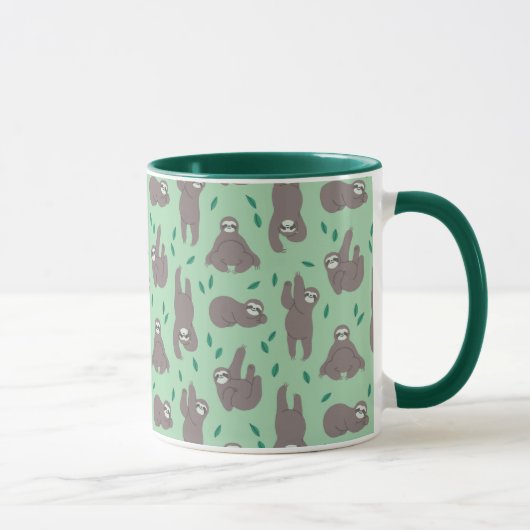 Niedliches Sloth-Muster Tasse (Rechts)