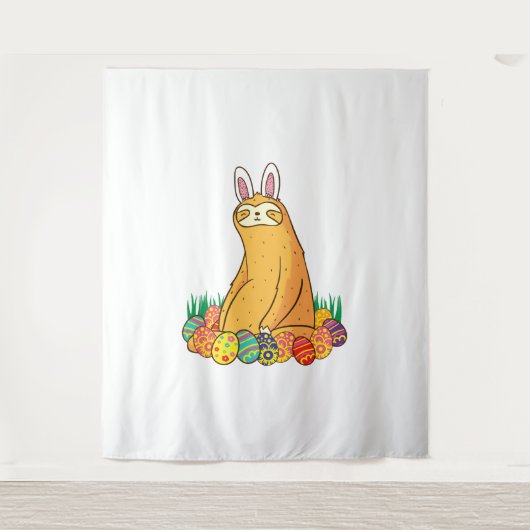 Niedliches Sloth Oaster Funny Bunny Gift Wandteppich (Vorderseite)