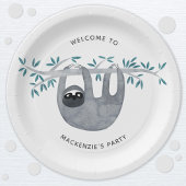 Niedliches Sloth-Party Pappteller