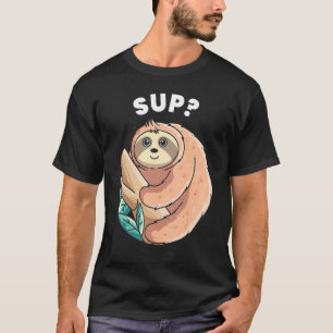 Niedliches Sloth Sprichwort Lazy Sloths Animal Gra T-Shirt