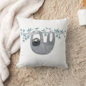 Niedliches Sloth Throw Kissen (Decke)
