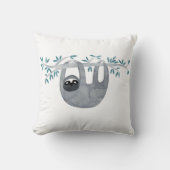 Niedliches Sloth Throw Kissen (Vorderseite)