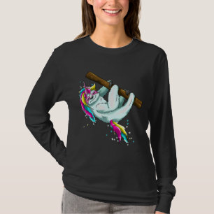 Niedliches Sloth Unicorn Funny Magical Horn T-Shirt