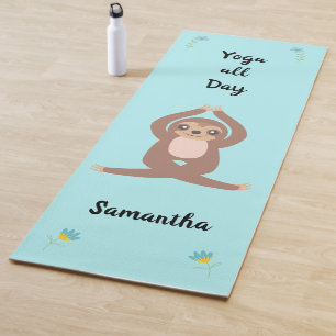 Niedliches Sloth Yoga Ganztägig Personalisiert (Si Yogamatte