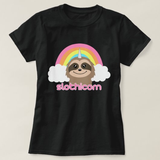 Niedliches Slothicorn T-Shirt (Design vorne)