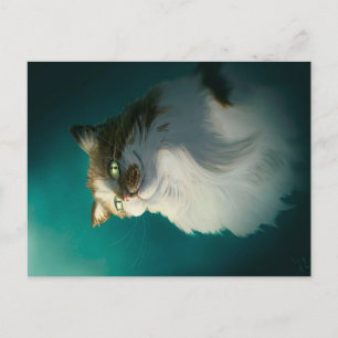 Niedliches Sly Cat Geschenk Funny Cat Zum Geburts Feiertagspostkarte