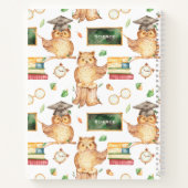 Niedliches Smart Owl mit Chalkboard Bettname Notizblock (Rückseite)