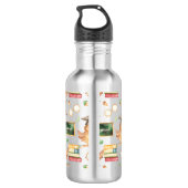 Niedliches Smart Owl mit dem Namen der Chalkboard- Edelstahlflasche (Rückseite)