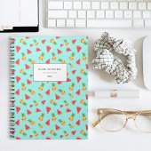 Niedliches Smiling Kawaii Watermelon & Ananas Must Notizblock