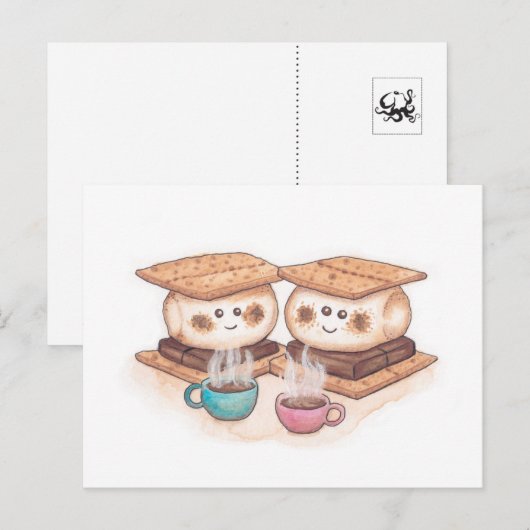 Niedliches S'mores Coupé-Datum Postkarte (Vorne/Hinten)