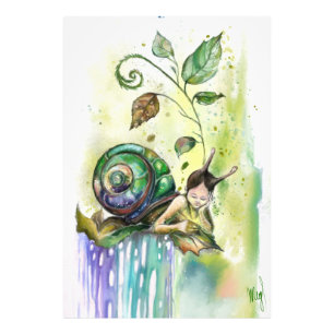 Niedliches Snail Art Poster