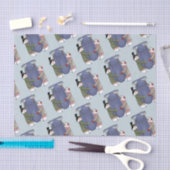 Niedliches Snow Couple Tissue Seidenpapier (Handwerk)