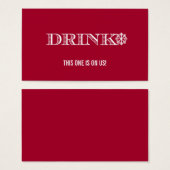 Niedliches Snowflake Red Wedding Drink Ticket (Vorne & Hinten)