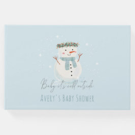 Niedliches Snowman Baby Es ist kalte Außendusche Gästebuch