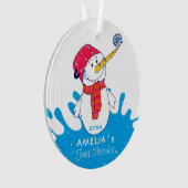 Niedliches Snowman Baby Ornament (Vorderseite)
