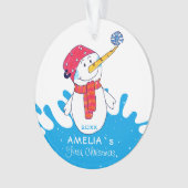 Niedliches Snowman Baby Ornament (Vorderseite)