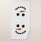 Niedliches Snowman-Gesicht Badehandtuch (Badehandtuch)